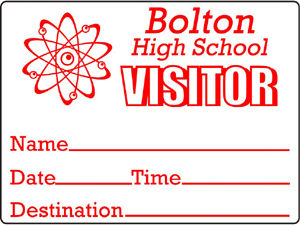 Visitor Pass ID Sticker Label