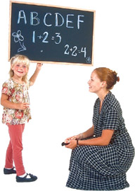 Teacher With Student ID Name Tag